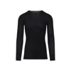 Rick Owens Black Wool Ribbed Round Neck Pullover In Multi