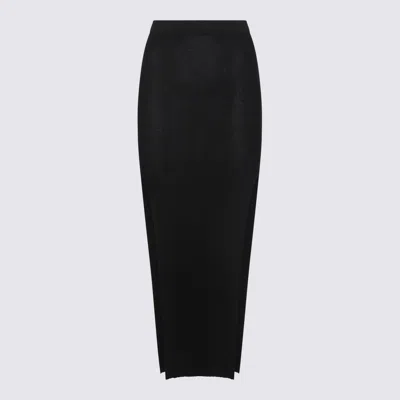 RICK OWENS RICK OWENS BLACK WOOL SKIRT