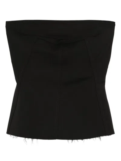 RICK OWENS BLACK WOOL TOP