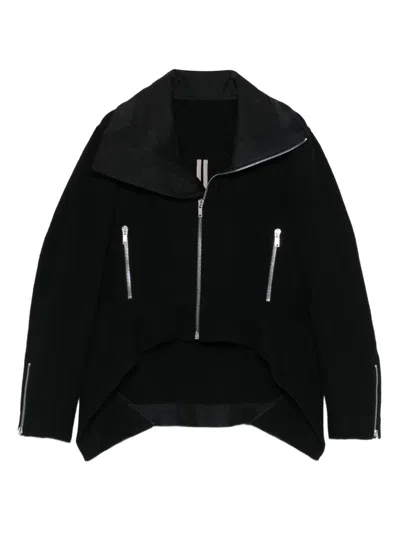 RICK OWENS RICK OWENS BLACK WOOL TRENCH COAT