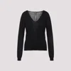 Rick Owens Deep V-neck Virgin Wool Sweater With Long Sleeves