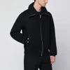 Rick Owens Black Wool Zip-up Jacket In Black