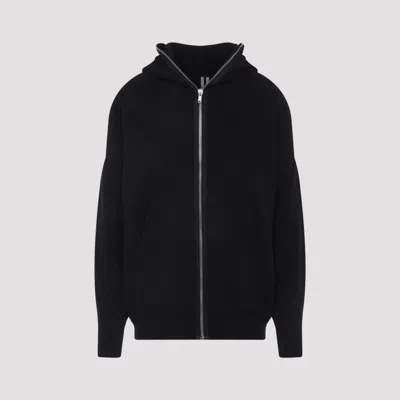Rick Owens Black Zip Up Hoodie
