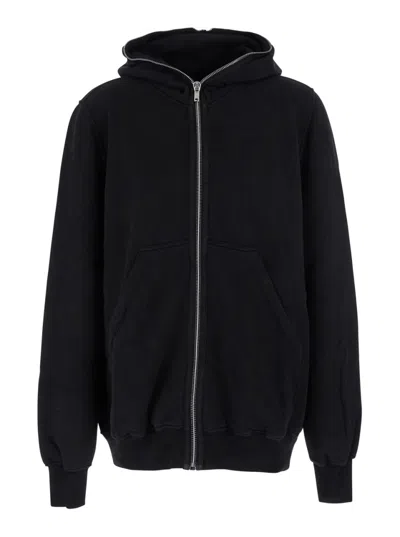 RICK OWENS MEN BLACK ZIP-UP HOODIE, S LUXURY SWEATSHIRTS & HOODIES FOR MEN DARVEYS