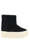 Rick Owens Blackwhite Low Ankle Boots In Black