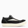 RICK OWENS RICK OWENS BLACK/WHITE SNEAKER IN LEATHER WITH FUR