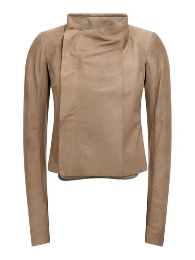 RICK OWENS LOW NECK BIKER JACKET