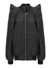 Rick Owens Womens Tec Flight Two-slip-pockets Shell Jacket Black In Black