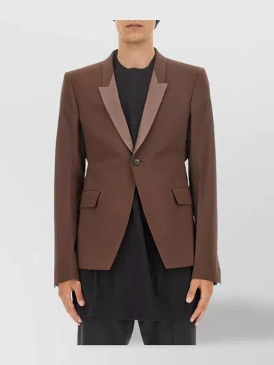 Rick Owens Blazer Fitted Notched Lapel