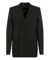 Rick Owens Jmf Double Breasted Wool Blazer In Green