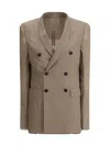 Rick Owens Women Double-breasted Blazer In Neutral