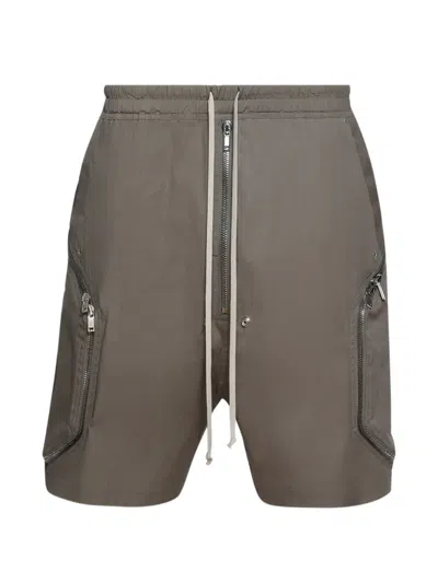 Rick Owens Blixa Bela Zip-pockets Shorts In Brown