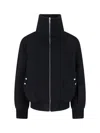 Rick Owens Structured Black Jacket With Minimalist Design In Blue