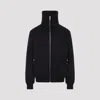 Rick Owens High Collar Jacket With Ribbed Cuffs And Hem In Black