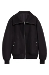 Rick Owens Blixa Dracucollar Wool Jacket In Black