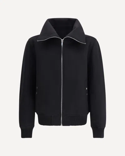Rick Owens Blixa Dracucollar Wool Jacket In Black