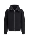 Rick Owens Structured Black Sports Jacket With Ribbed Details And Matte Finish In Black