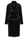 Rick Owens Long Sleeve Collared Coat Front Pockets In Black