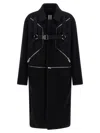 Rick Owens Long Sleeve Collared Coat Front Pockets In Black