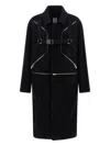 Rick Owens Long Sleeve Collared Coat Front Pockets In Black