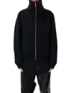 Rick Owens Blixia Short Coat Black With Dracu Collar In Black