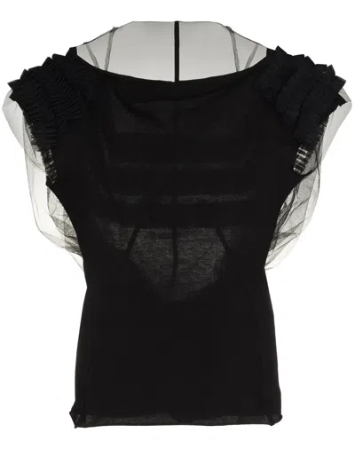 RICK OWENS BLOUSE WITH BOAT NECKLINE