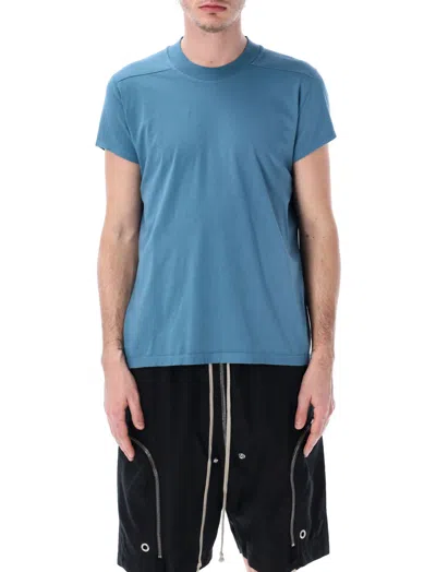 Rick Owens Blue Crewneck T-shirt In Toothpaste
