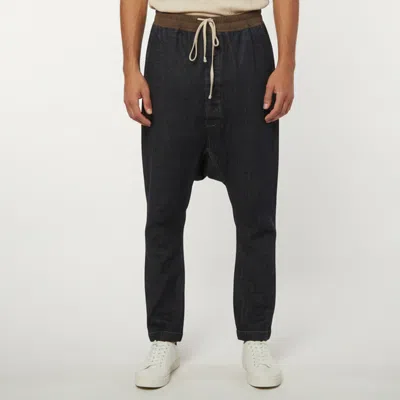 Pre-owned Rick Owens Blue Denim Straight Fit Pants Xl