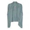 Rick Owens Draped Ribbed Crewneck Knitwear With Long Sleeves In Mouthwash
