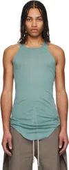 Rick Owens Blue Hollywood Basic Rib Tank Top In 66 Mouthwash