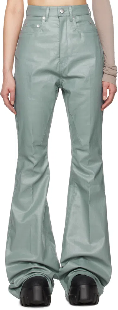 Rick Owens Blue Hollywood Bolan Bootcut Jeans In 66 Mouthwash