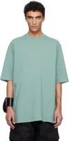 Rick Owens Blue Hollywood Jumbo Ss T-shirt In 66 Mouthwash