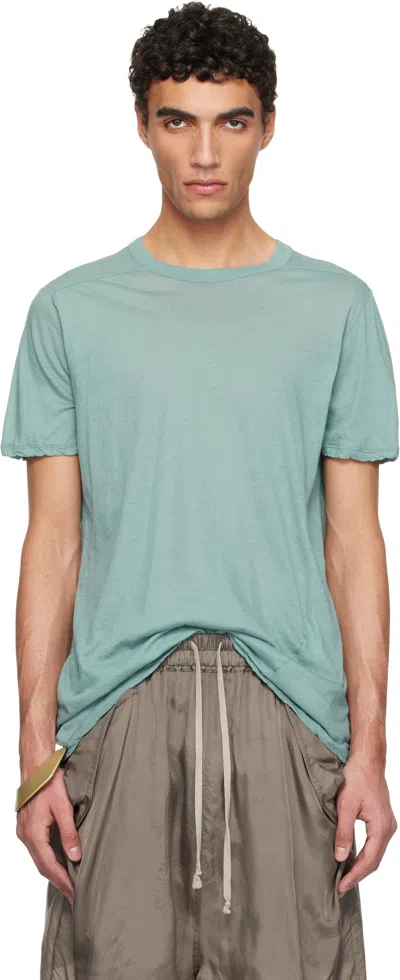 Rick Owens Blue Hollywood Level T-shirt In 66 Mouthwash