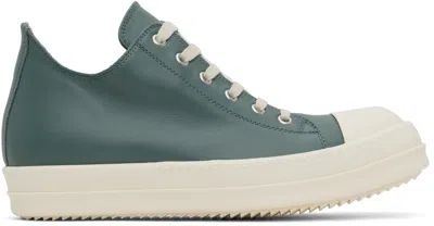 Rick Owens Blue Hollywood Low Sneakers In 6611 Mouthwash/milk/
