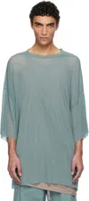 Rick Owens Blue Hollywood Tommy T-shirt In 66 Mouthwash