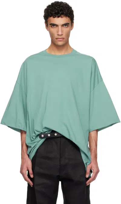 Rick Owens Blue Hollywood Tommy T-shirt In 66 Mouthwash