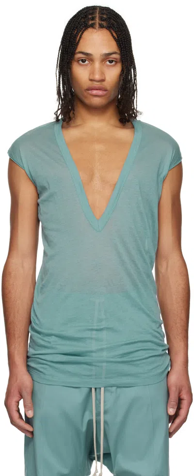 Rick Owens Blue Holywood Dylan T-shirt In 66 Mouthwash