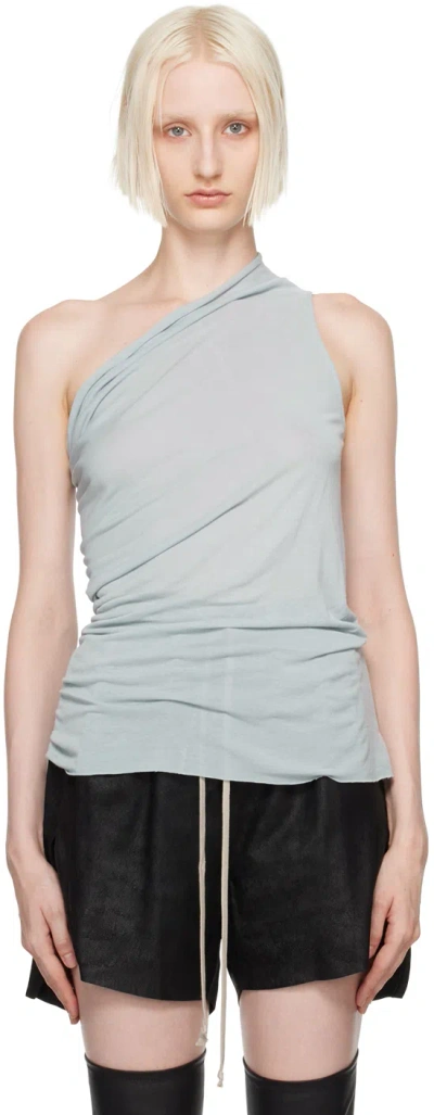 Rick Owens Blue Porterville Athena Tank Top In 36 Pale Blue