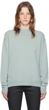 Rick Owens Blue Porterville Crewneck Sweater In 36 Pale Blue