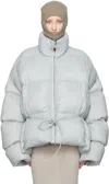 Rick Owens Blue Porterville Sail Down Jacket In 36 Pale Blue