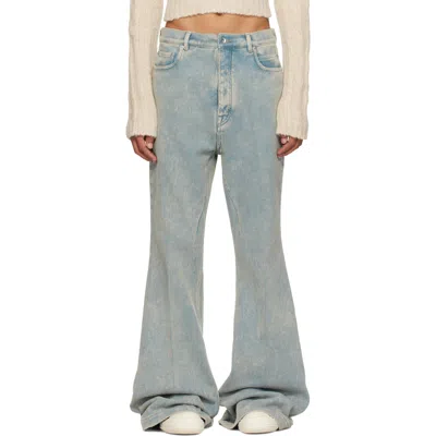 Rick Owens Blue Tower Bolan Bootcut Jeans