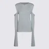 Rick Owens Woman Sweater Sky Blue Size S Virgin Wool In Pale Blue