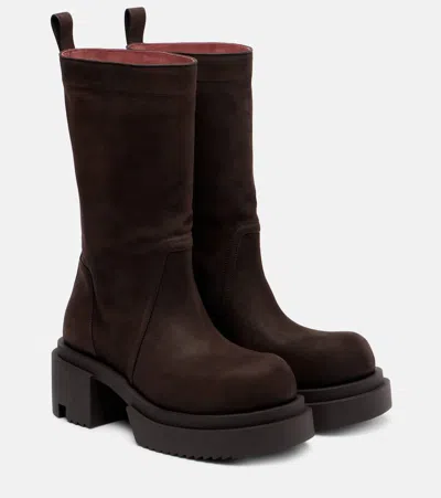 Rick Owens Bogun Leather Ankle Boots