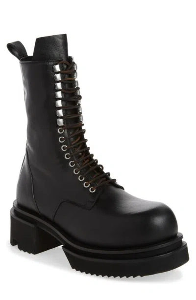 Rick Owens Bogun Platform Lace-up Boot Bogun Platform Lace-up Boot Bogun Platform Lace-up Boot Bogun In Black