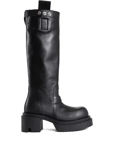 Rick Owens Bogun Pull-on Platform Boots In Black