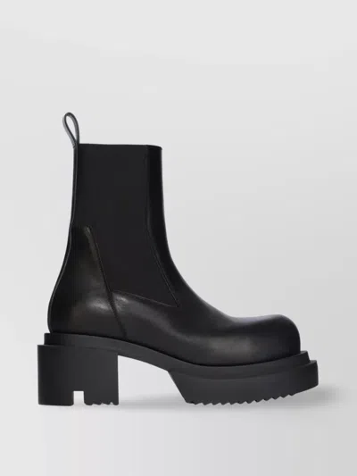 RICK OWENS BOGUN SQUARE HEEL BOOTS
