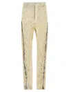 Rick Owens Gold Bolan Banana Jeans In Gold