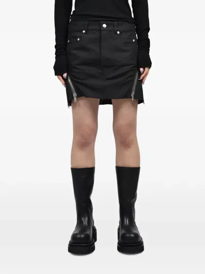 Rick Owens High-waisted Mini Skirt With Six Pockets In Black