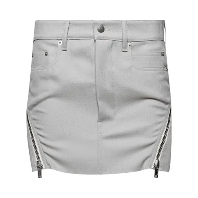 Pre-owned Rick Owens Bolan Banana Mini Skirt 'pearl' | White | Women's Size 44