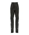Rick Owens Bolan Banana Zip-detail High-waisted Leather Trousers In Black